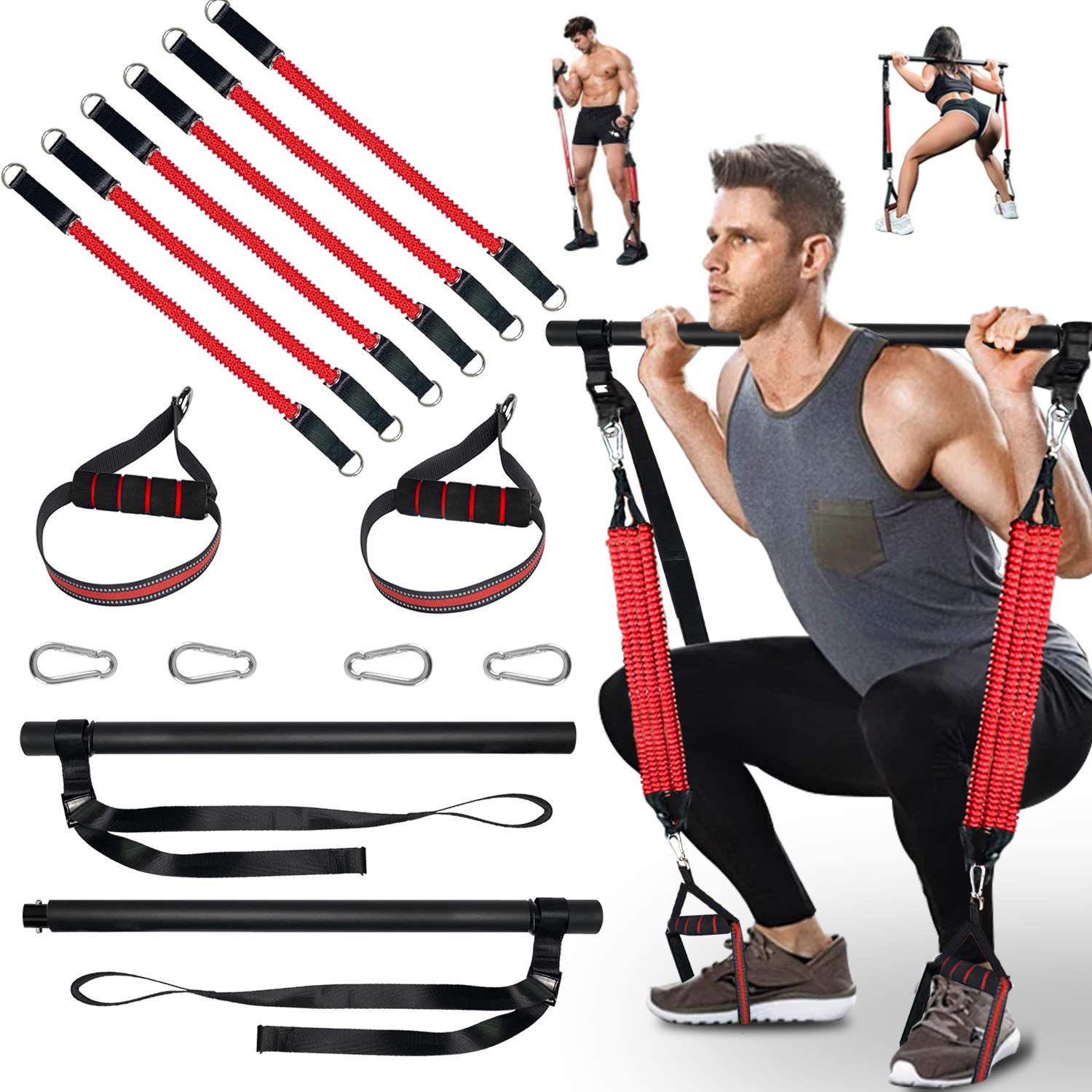 Buy Omotor Portable Pilates Bar Kit with AntiBreakage Adjustable