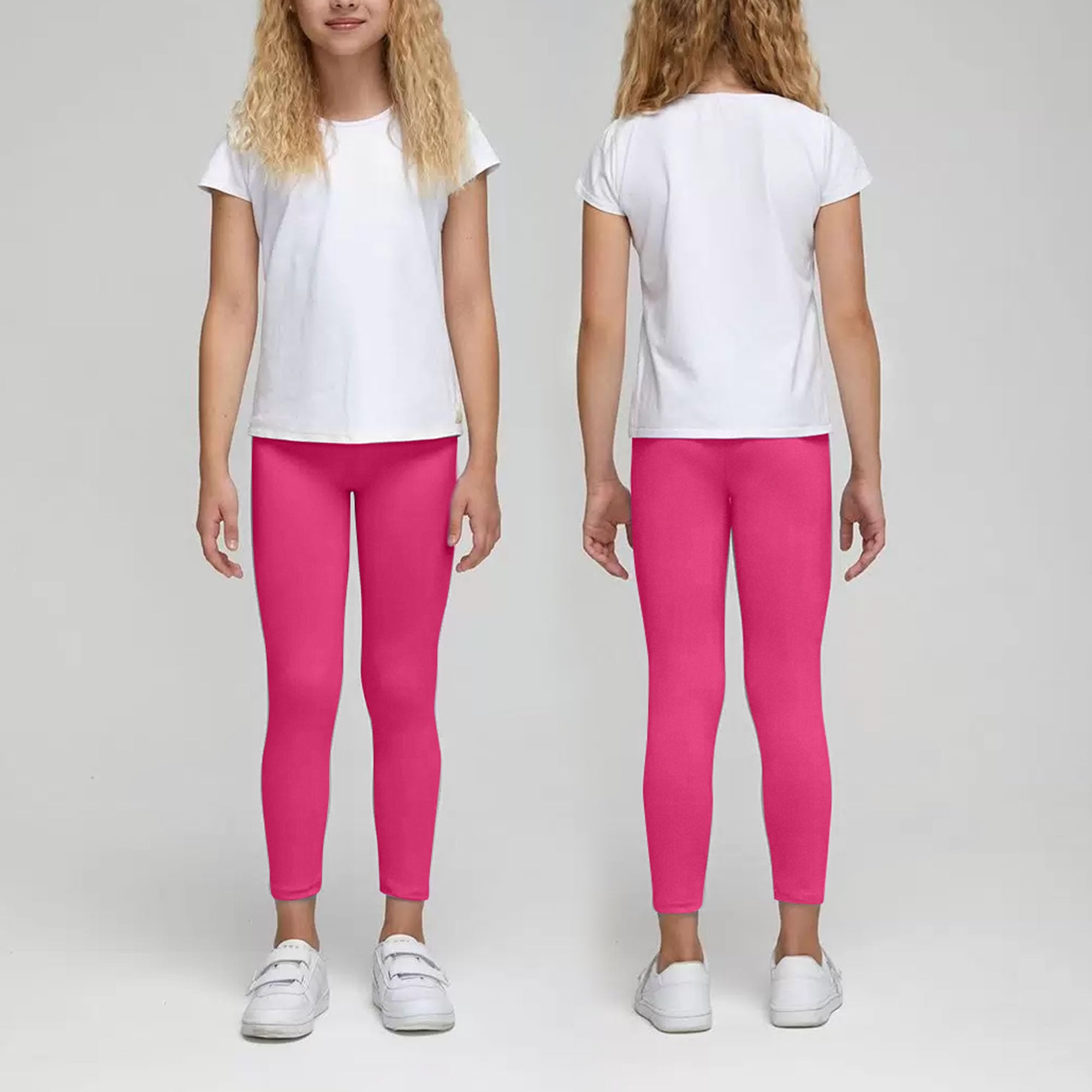 LiKing Leggings Coton Sport Longs Elastique Pantalons Enfant Gymnastique Fitness avec Imprimé Mignon Stretch 2/3er Pack 4539
