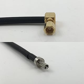 6 inch RG188 SMC Female Angle to CRC9 Male Pigtail Jumper RF coaxial cable 50ohm Quick USA Shipping