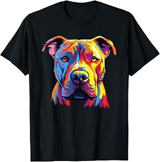 Watercolor Colorful Dogo Argentino Dog T-Shirt