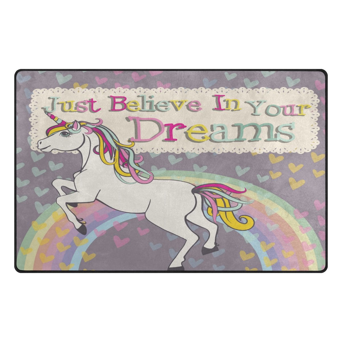 24 X 36 Inches 60 X 90 Cm Naanle Unicorn Non Slip Area Rug For Living Dinning Room Bedroom Kitchen 2 X 3 Rainbow Unicorn Nursery Rug Floor Carpet Yoga Mat Decoration Baby Products Tecnolog Ind Br