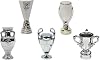 Mini Football Trophy Model,5 Pcs Set,All Metal Solid Material,Champions Collectibles Souvenirs, Gifts for Fans,B [Energy Class A]