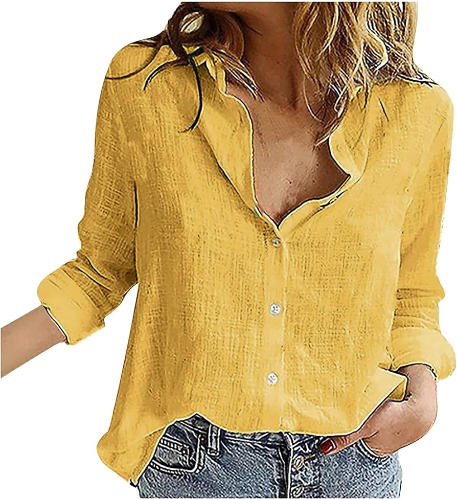 Gelbe leinenbluse Outlet