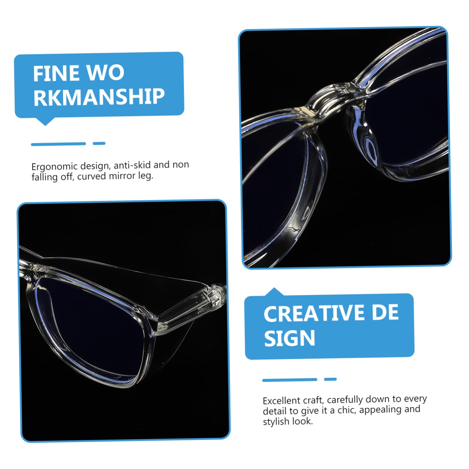 BESPORTBLE 4 Paare Anti-Fog-Brille Gläser Sicherheits-Sonnenbrille Outdoor-Brille beiliegende Motorradbrille grau Schutzbrille Fahrradversorgung winddicht Fahrradbrille Augenschutz Arbeit Stk