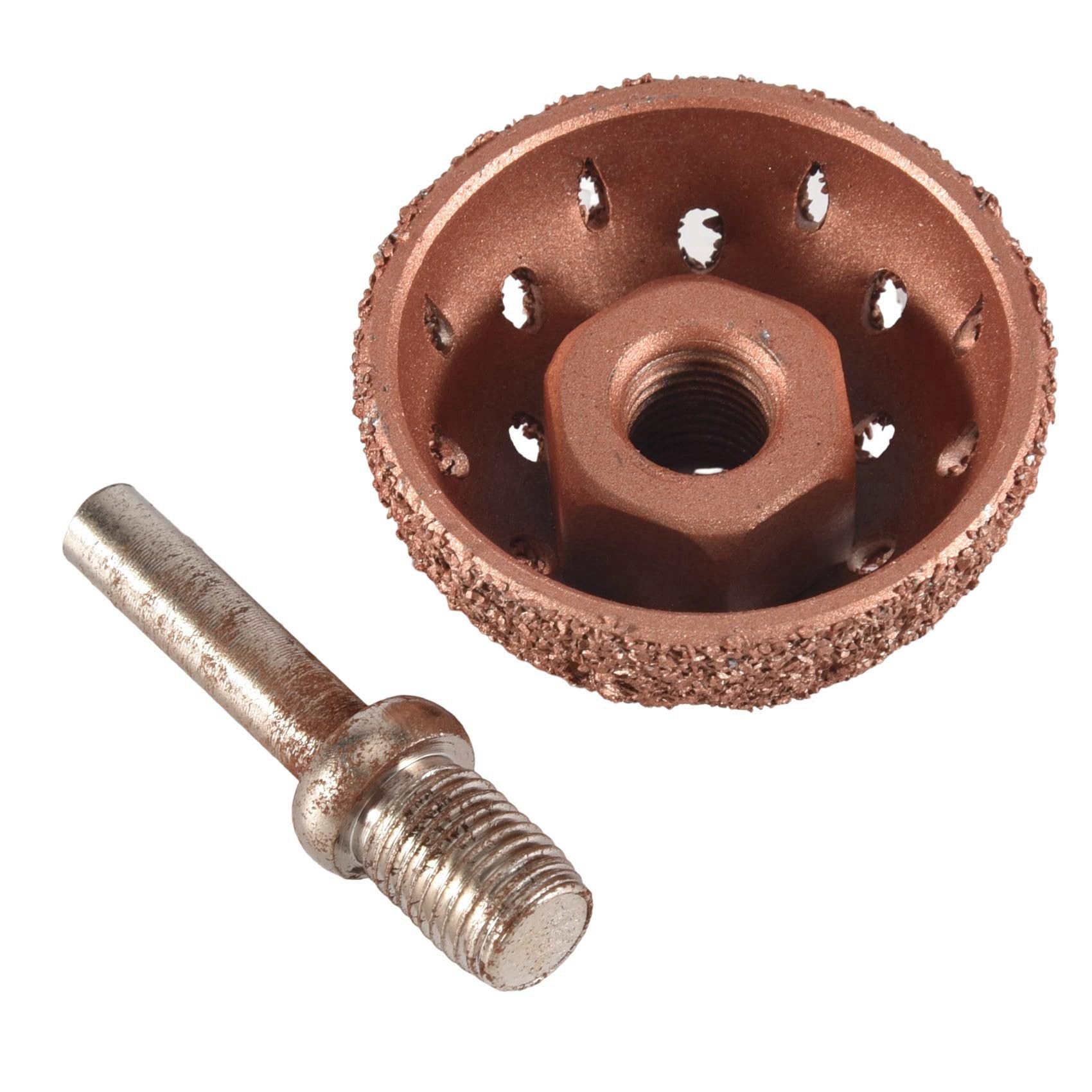 Akozon Strumento Professionale per la Riparazione di Pneumatici Testa di Smerigliatura Pneumatica in Acciaio al Tungsteno, Sfera Lucida Rotonda (8005-02 Testa di macinazione
