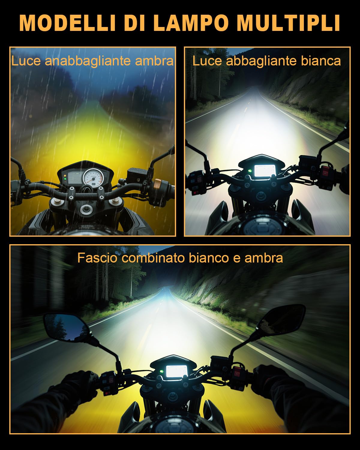 Dinfu 30W Faro aggiuntivo LED per moto - Fari antinebbia rotondi LED 9V-60V, IP68, con 3 modelli di lampeggiamento e 2 supporti di montaggio per moto, ATV, UTV, 4x4, camion