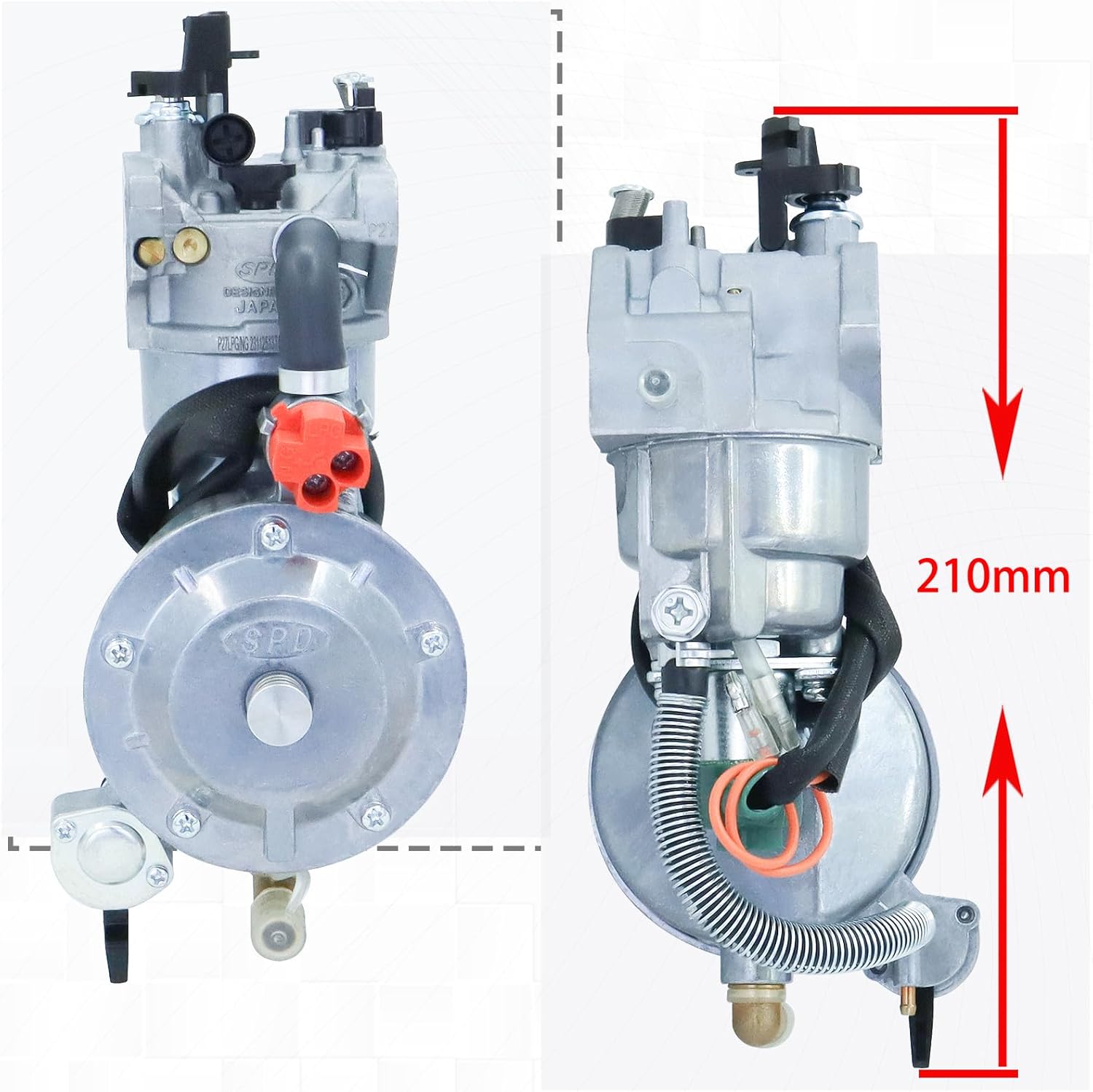 XP13000EH Carburetor Fits for DuroMax XP12000EH XP13000EH Dual Fuel Generator for Pulsar G12KBN 8550 9500 10800 12000 Watt 457CC Carb Kit with spark plug
