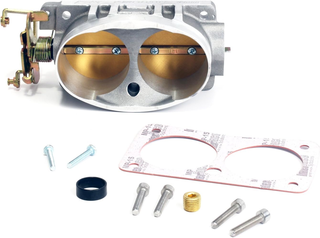 BBK 1711 Twin 65mm Throttle Body - High Flow Power Plus Series for Ford 4.6L-4V Cobra, V-10 F-Series, Excursion, Mustang Mach 1 and Bullitt