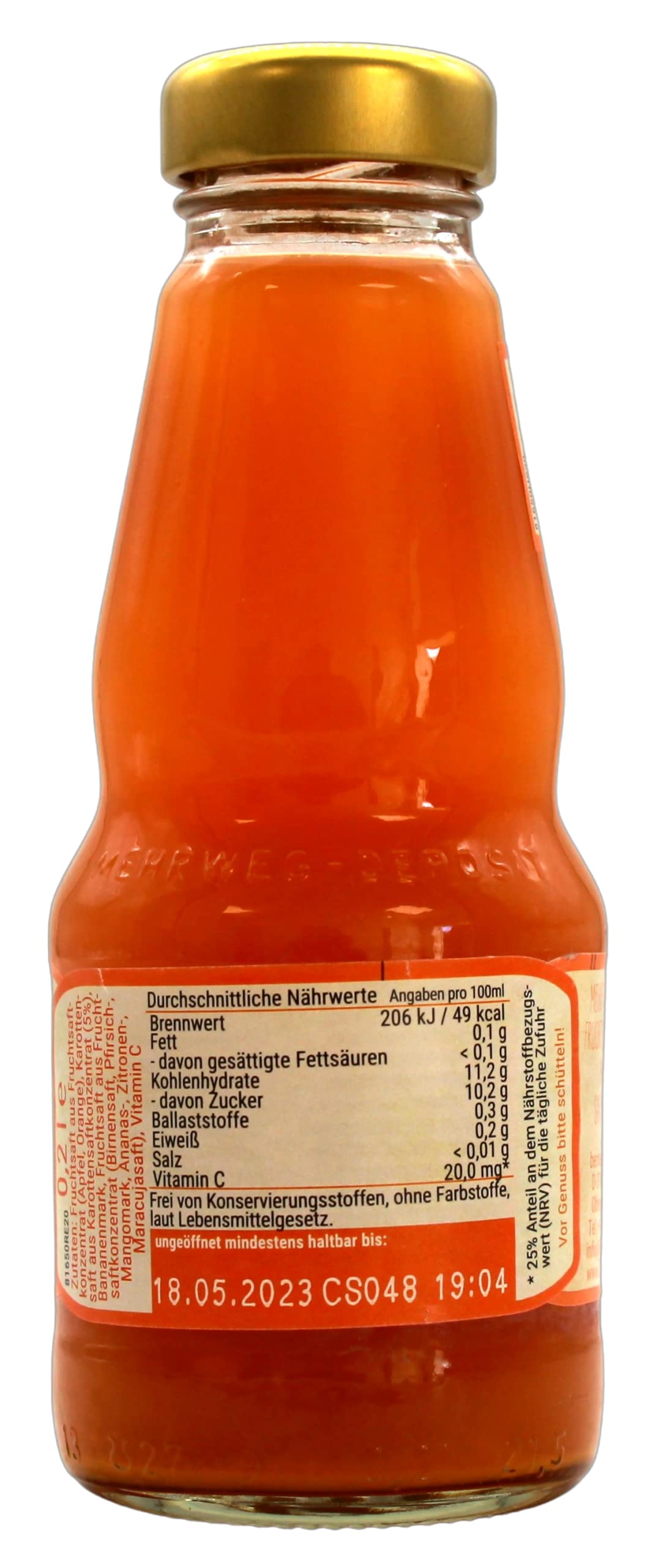 beckers bester Milder Multi Multivitaminsaft, 12er Pack (12 x 200ml) MEHRWEG