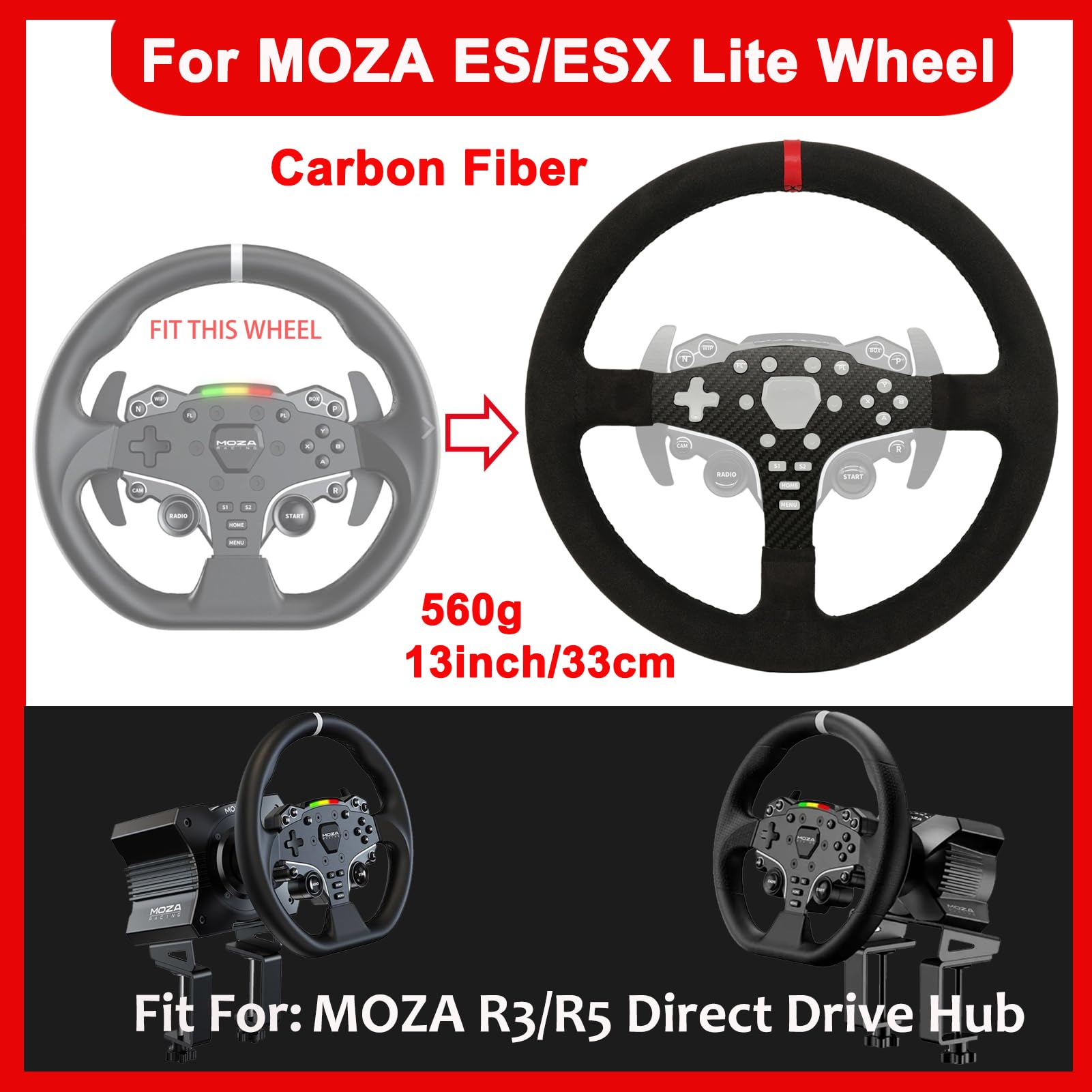 Amazon.co.jp: MOZA R5/R3/ES/ESXバンドルゲームレーシングホイール用