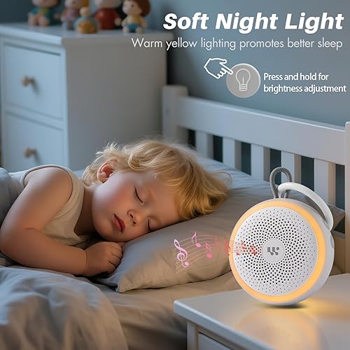 Miniatura 5 de Máquina de sonido de ruido blanco portátil para bebés y adultos, cuenta con batería potente, 20 sonidos relajantes, cancelación de ruido