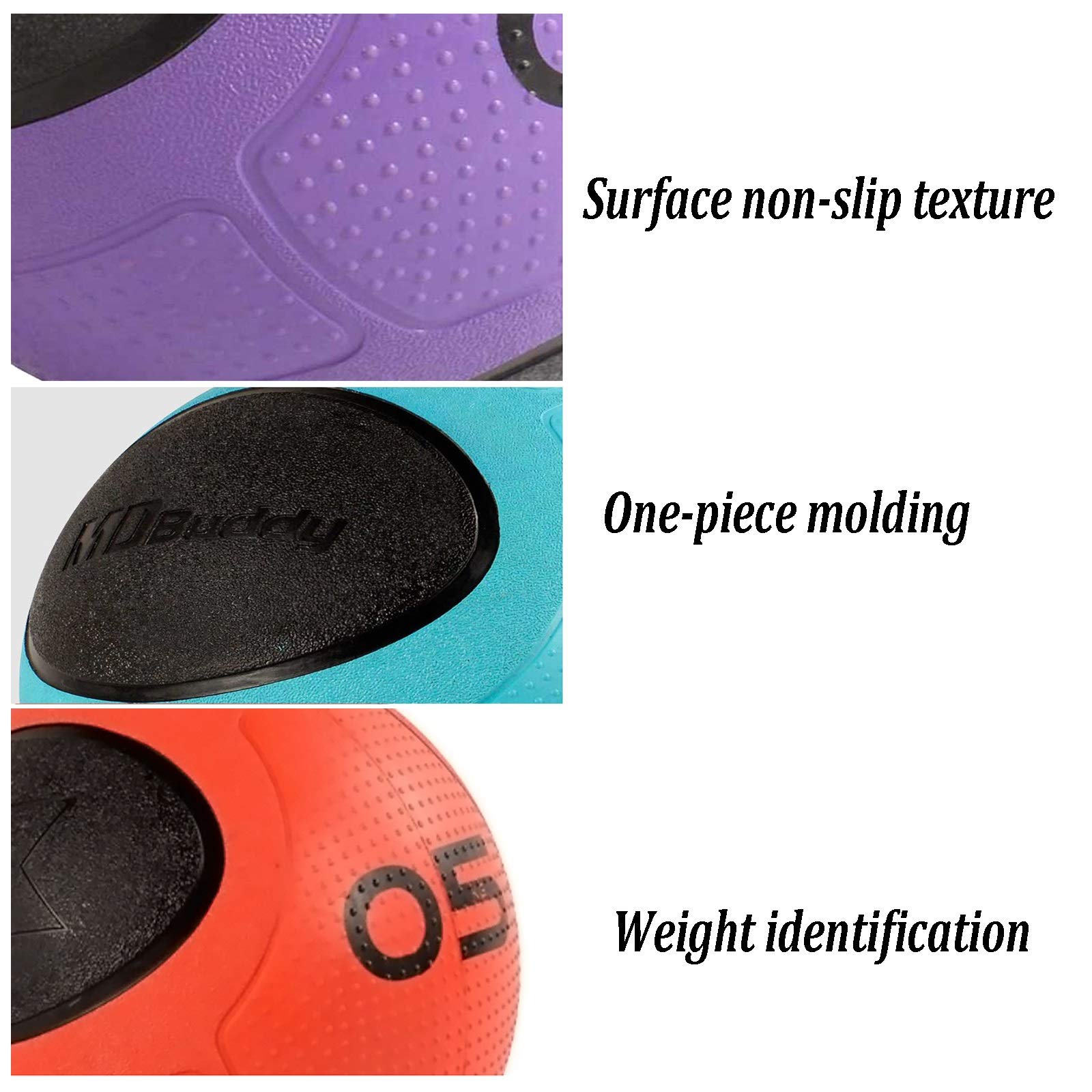 Palle mediche Palla di Fitness della Palla della Medicina di Gomma, Attrezzatura Sportiva Multifunzionale della Palestra della Palestra, 1kg / 2kg / 3kg / 4 kg / 5 kg / 6kg / 7kg / 8kg / 9kg / 10kg