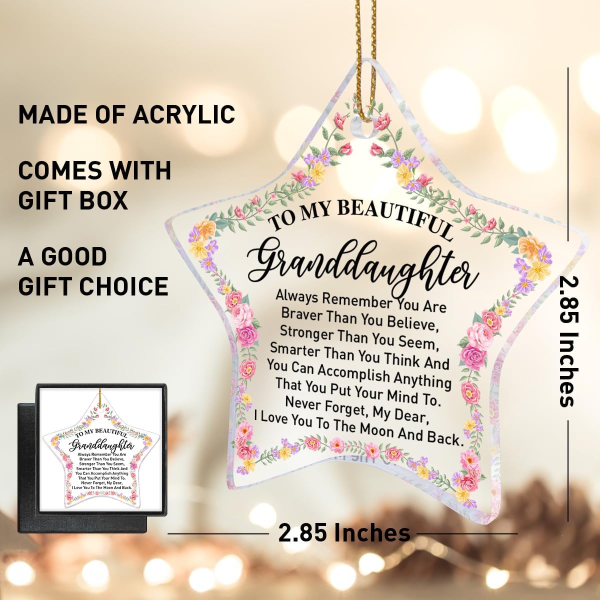 Granddaughter Christmas Ornament - Gift for Birthday, Graduation - Image 2