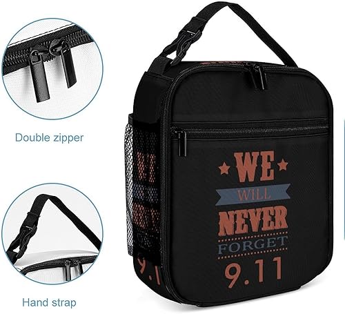 Miniatura 5 de Never Forget 9.11 Insulated Lunch Bag for Women Men Reusable Lunch Box Tote Bag for Work Travel