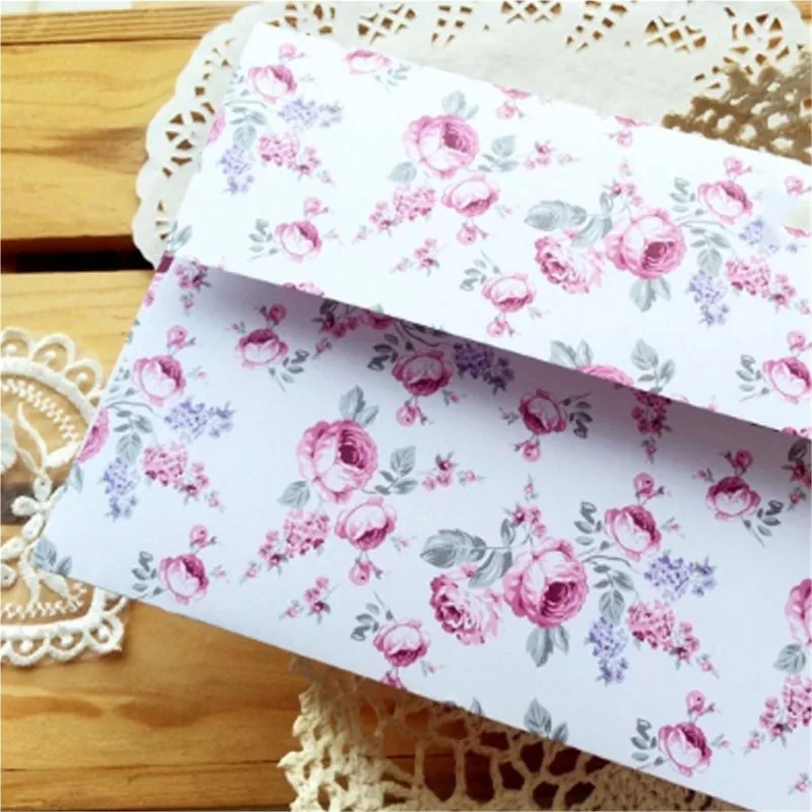 Zaproszenia na ślub, Zaproszenia ślubne Koperty Kartki okolicznościowe Śliczne kwiaty 17,5 x 12,5 cm Opakowanie 10 sztuk(Style2)
