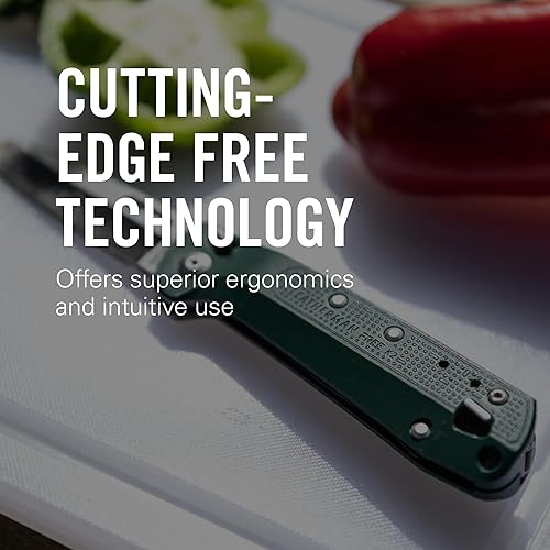 Miniatura 3 de LEATHERMAN Free K2 EDC cuchillo de bolsillo y multiherramienta con bloqueo magnético, asas de aluminio y clip de bolsillo, fabricado en los Estados