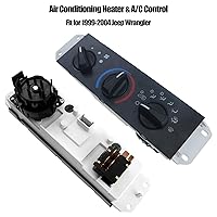 Vista 2 de Panel de control climático HVAC para Jeep Wrangler TJ 1999-2004 Interruptor de control del selector de calentador, panel de calentador climático