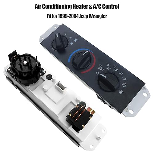Miniatura 2 de Panel de control climático HVAC para Jeep Wrangler TJ 1999-2004 Interruptor de control del selector de calentador, panel de calentador climático