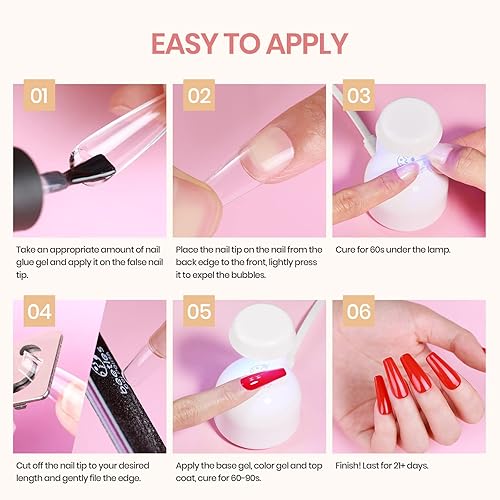 Miniatura 7 de Beetles - Juego de 2 esmaltes de uñas de gel con mini lámpara LED de uñas, juego de 2 esmaltes de 0.5 fl oz de color blanco y negro, esmalte para