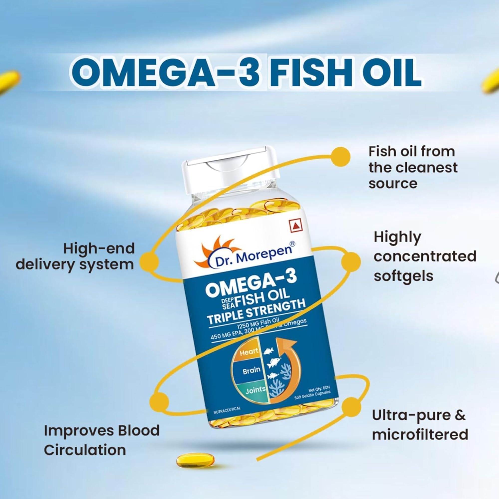 Dr. Morepen Multivitamin Men & Omega 3 Triple Strength - Softgel 3
