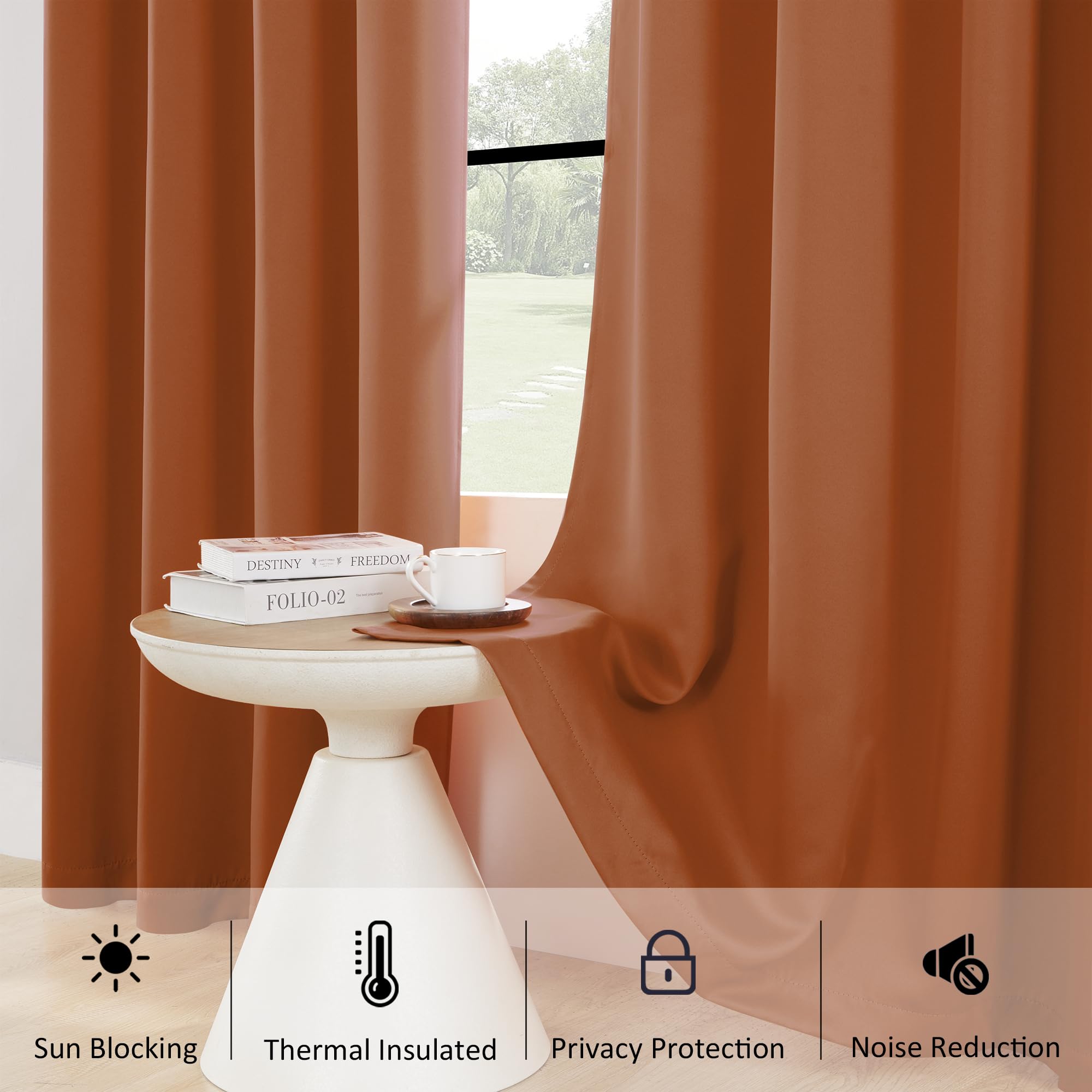 Amazon.com: HUTO Blackout Window Curtains and Drapes - Thermal
