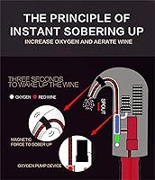 Vista 8 de Aireador de vino eléctrico, juego de regalo de dispensador de bomba de decantador de vino, vertedor de aireador de vino automático. Bomba
