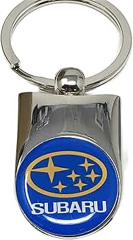 Amazon.com: Subaru Logo silver Key Tag Keyring Key Chain Sti