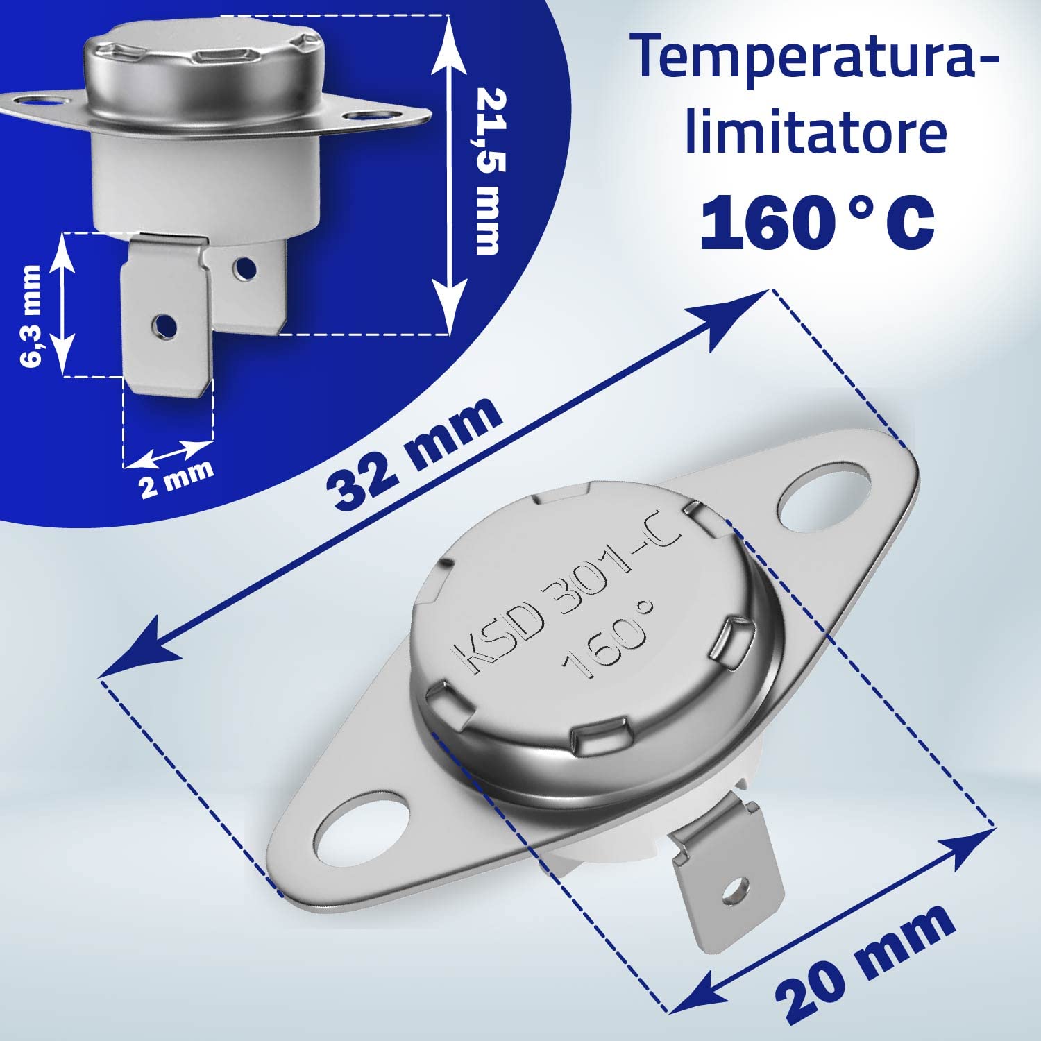 Sensore limitatore di temperatura originale BOSCH, SIEMENS, CONSTRUCTA