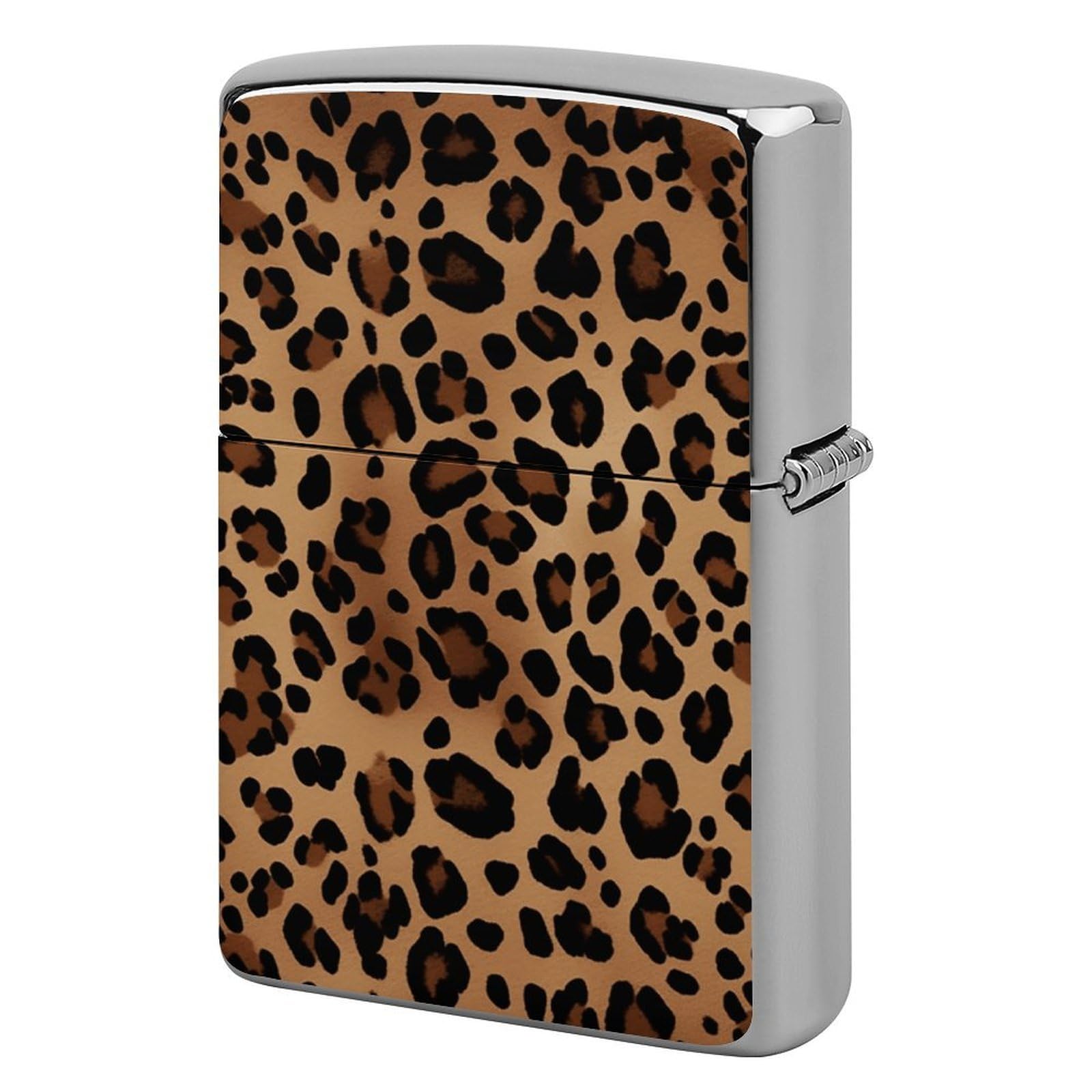 Leopard Print Lighter Cover for Men, Personalized Lighter Case for Birthday Gift, Flip-Top Lighters Protective Cover, Portable Lighters Shell for Outdoor, Travel