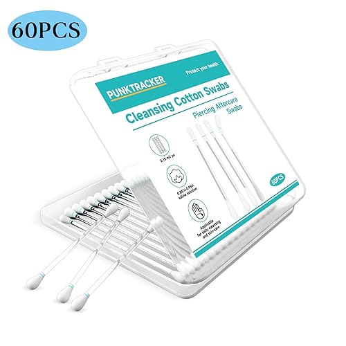 Miniatura 2 de PunkTracker Hisopos de tratamiento de golpes de perforación, solución salina para el cuidado posterior de piercings, limpiador de perforación de