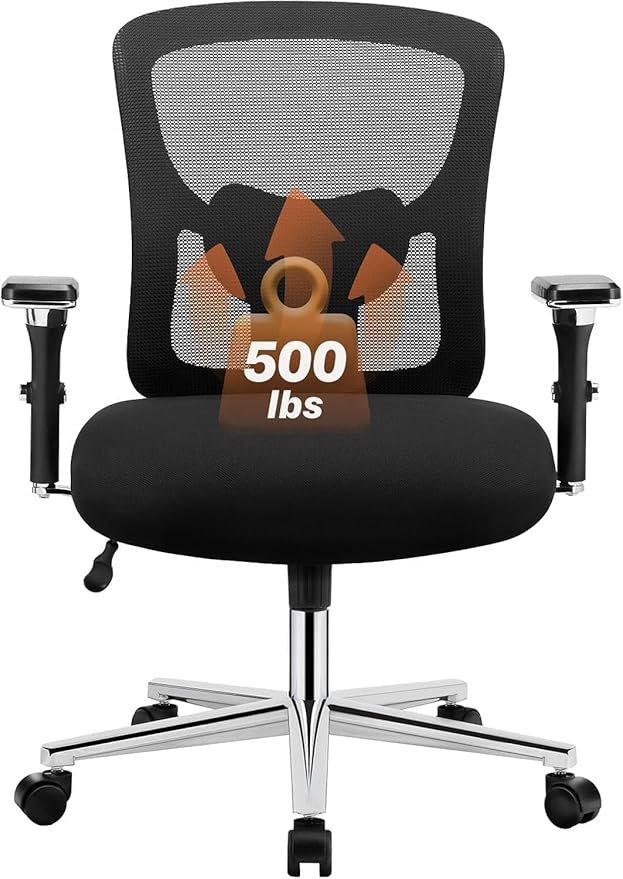 Silla de Oficina Ergonómica con Soporte Lumbar Ajustable y A