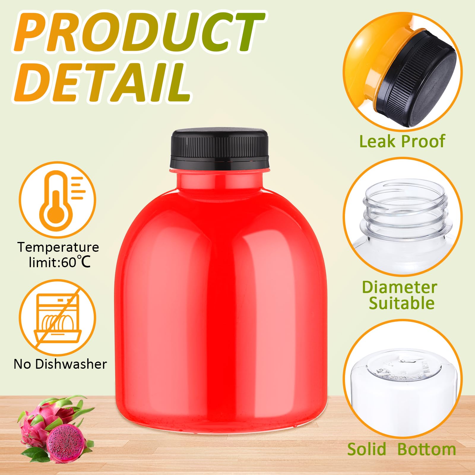 Novelinks Wiederverwendbare Wasserflaschen – 12 Stück, 765 Ml, Mit Edelstahldeckel, Aus Transparentem PET-Kunststoff