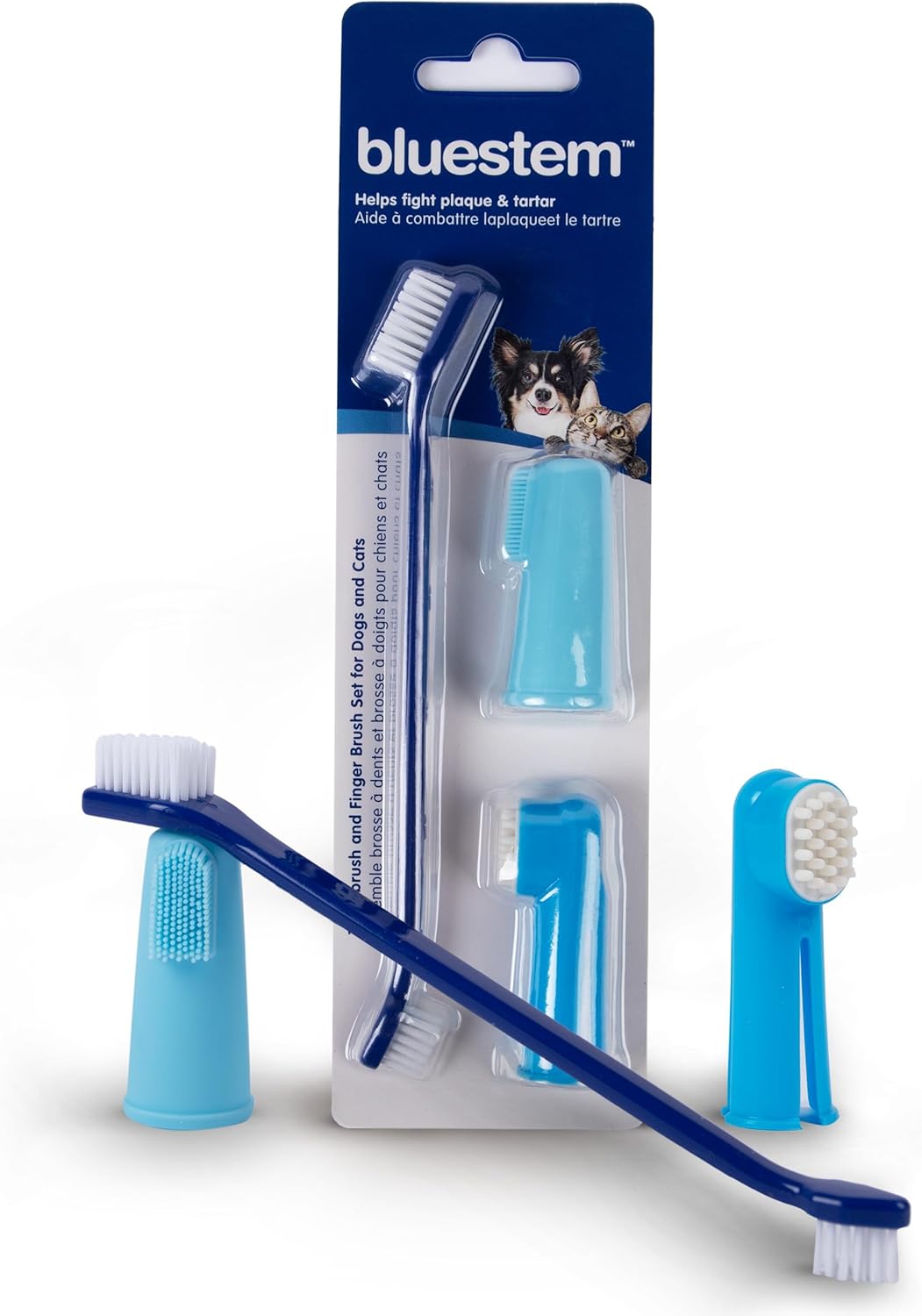 bluestem Pet Toothbrush Kit Includes 1 DoubleSided Dog and Cat Tooth