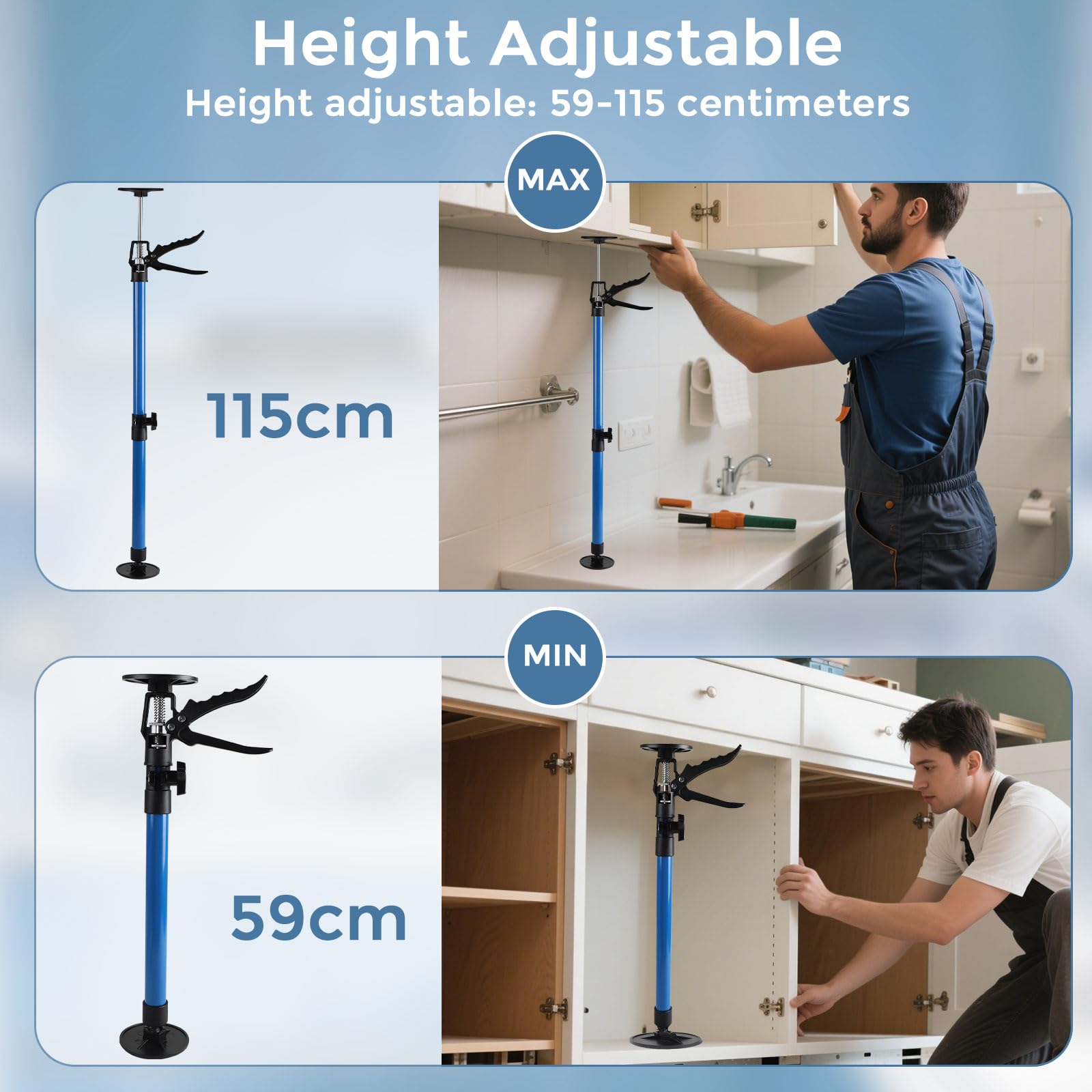 Telescoopstang 2350 />2760 mm voor vastzetrail Telescoopstang 2350 />2760 mm voor vastzetrail