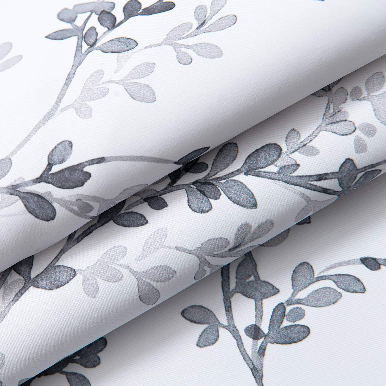 Inselnwald Navy Blue Valance - 52x14 Inch Botanical Flowers Rod Pocket Window Treatment