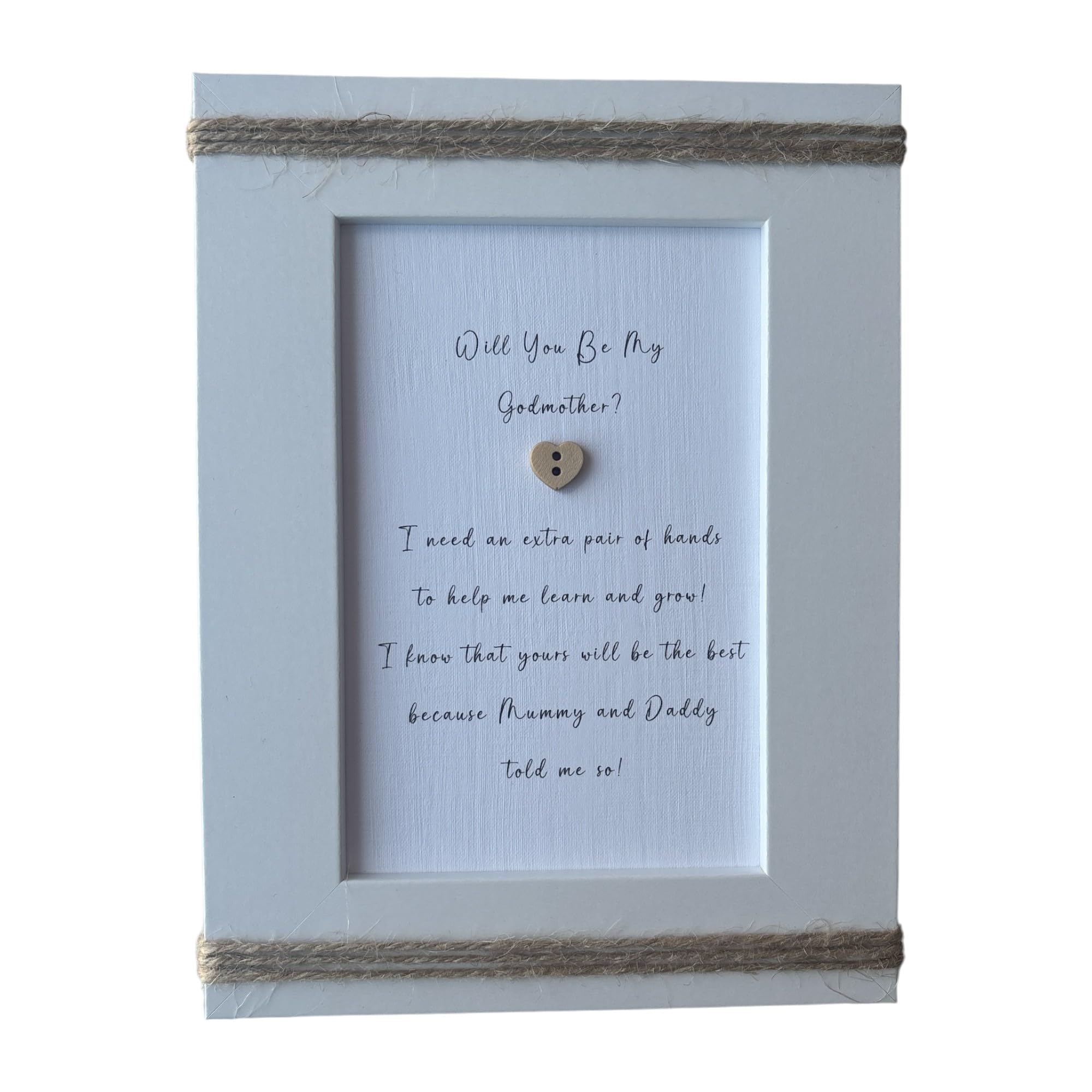 Will You Be My Godmother? Framed Poem Gift Set, 15x10 cm Frame, with Organza Bag and Heart Tag (Will You Be My Godmother?)