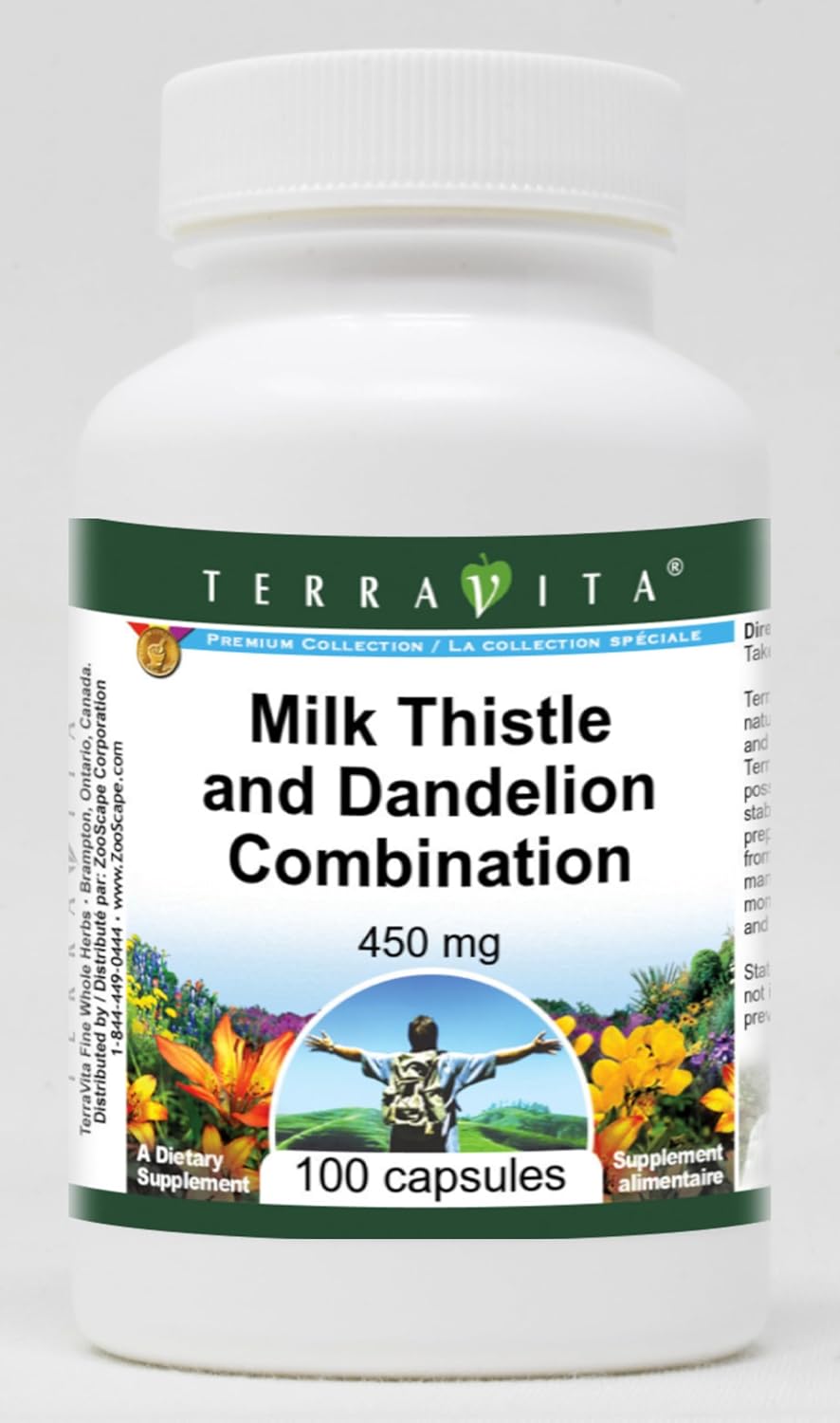 Milk Thistle and Dandelion Combination - 450 mg (100 Capsules, ZIN: 512989)