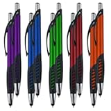 Stylus Pen, 2 in 1 Capacitive Stylus & Ballpoint Click Pen with Comfort Grip for Universal Touchscreen Devices,Tablets, iPad, iPhone 6,6 Plus, iPod, Android, Samsung Galaxy(Metallic 10 Pack)