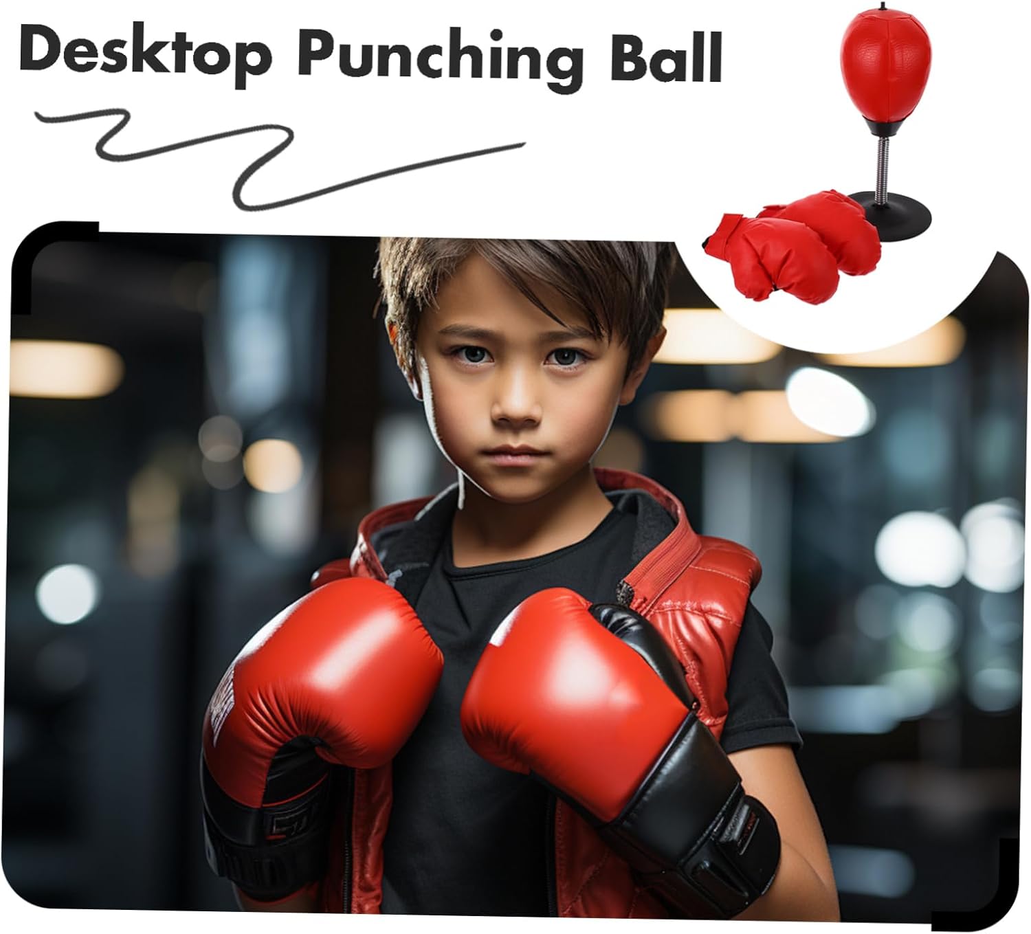 Totority 1set Boxing Speed Gloves Portable Inflatable Punching for Adults and Boys and Girls Hand-Eye Coordination and Reaction Speed Compact Training Equipment