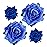 Topbuti Rose Hair Clip - 4 Pcs Fabric Rose Flowers Hair Clips, Mexican Hair Flowers Pin up Headpieces for Woman Girl Wedding Party Mother\'s Day (2 Sizes) (Blue)