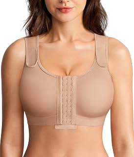 Post Surgery Compression Bras for Women Front Closure Bra with Adjustable Straps