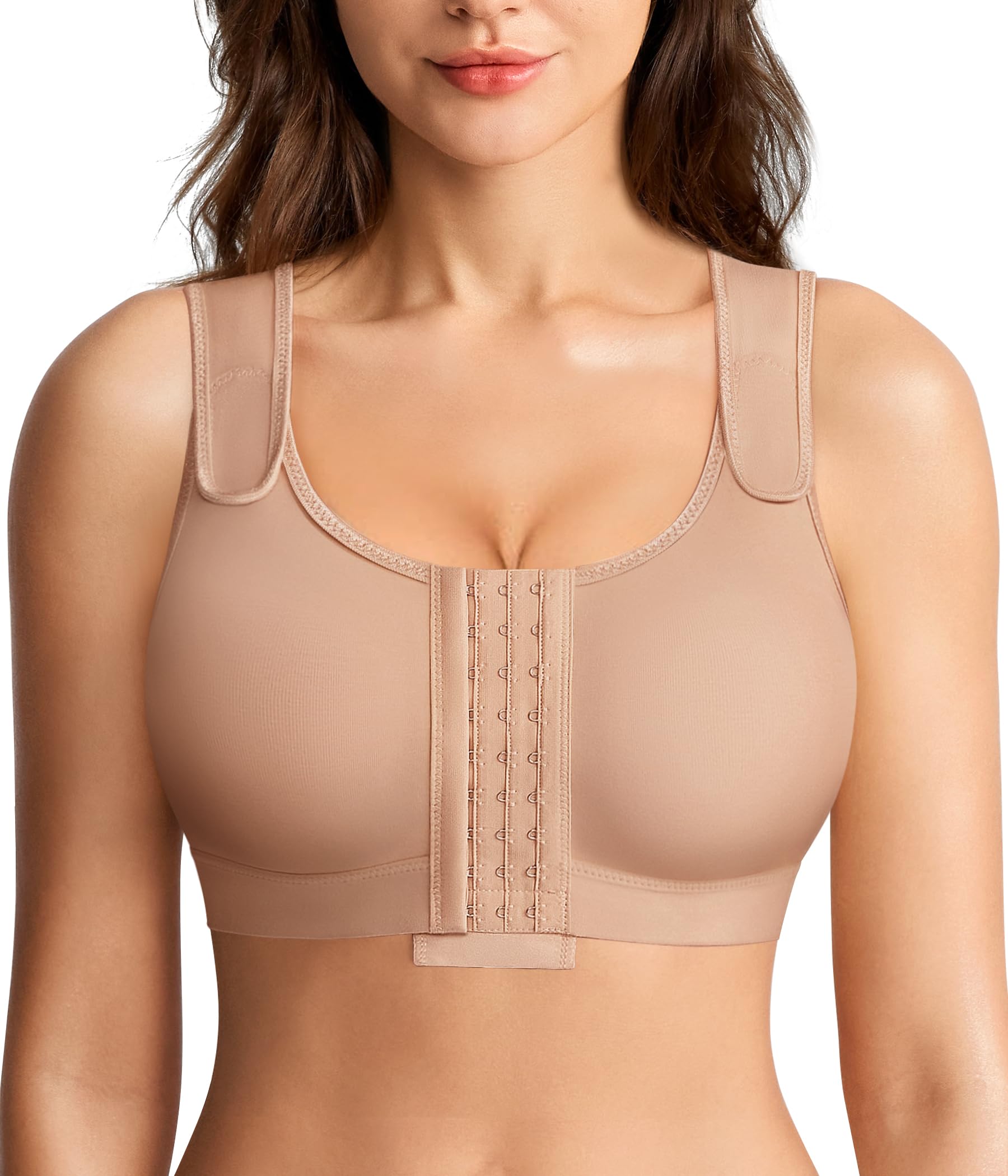 BRABIC Post Surgery Compression Front Closure Bras for Women Surgical