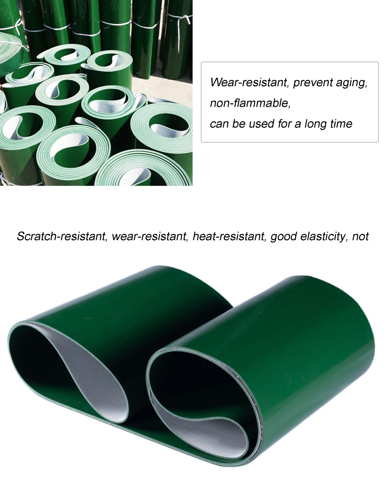 Sistema di Trasporto da Tavolo Commerciale - Realizzato in PVC, per imballaggio e Trasporto efficienti, Piccolo trasportatore a rulli di Frizione (25x230 cm / 9,8x90,6 Pollici) - Adatto per