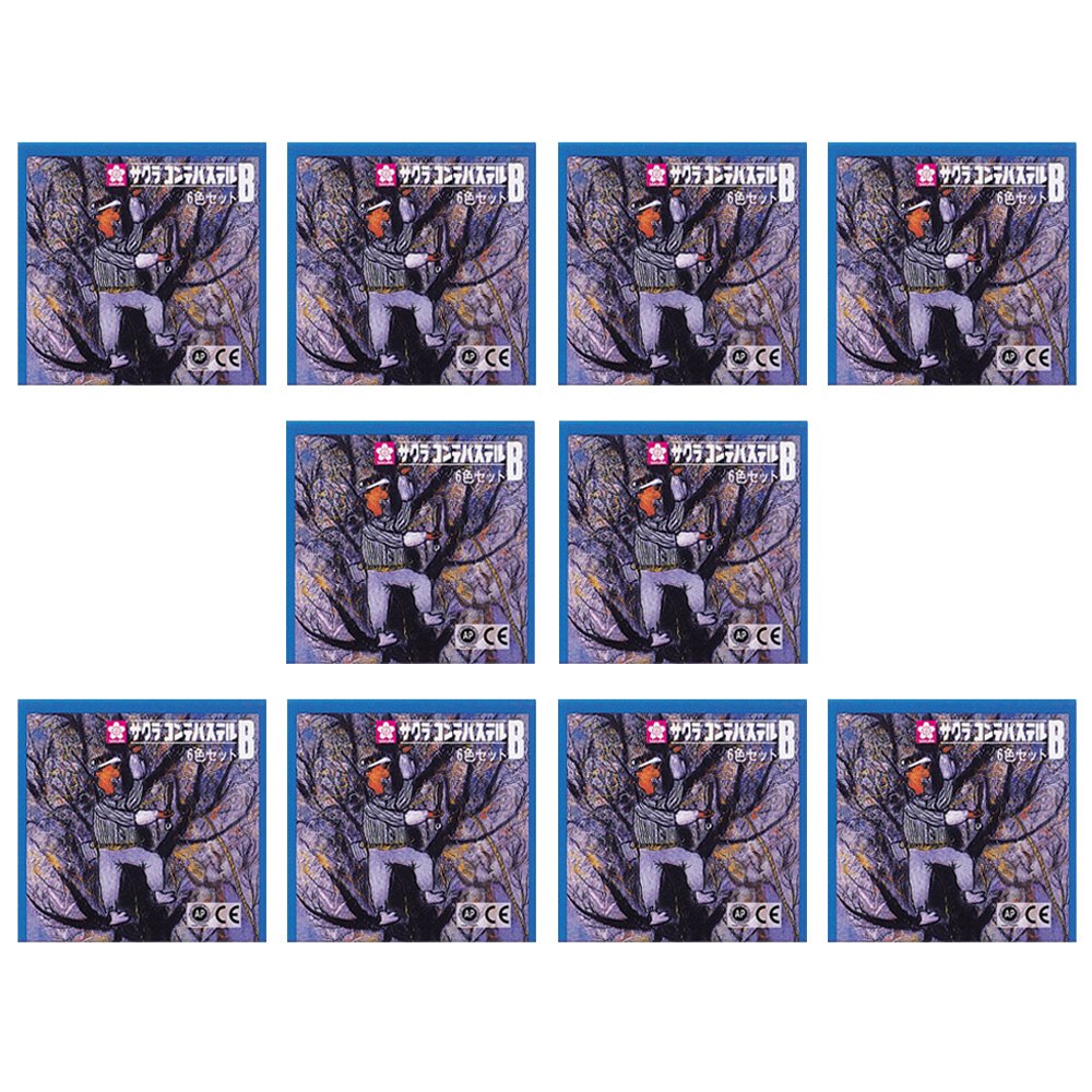 Sakura Craypas CT6B (10) Contepastel, 6 Color Set, B, 10 Pieces