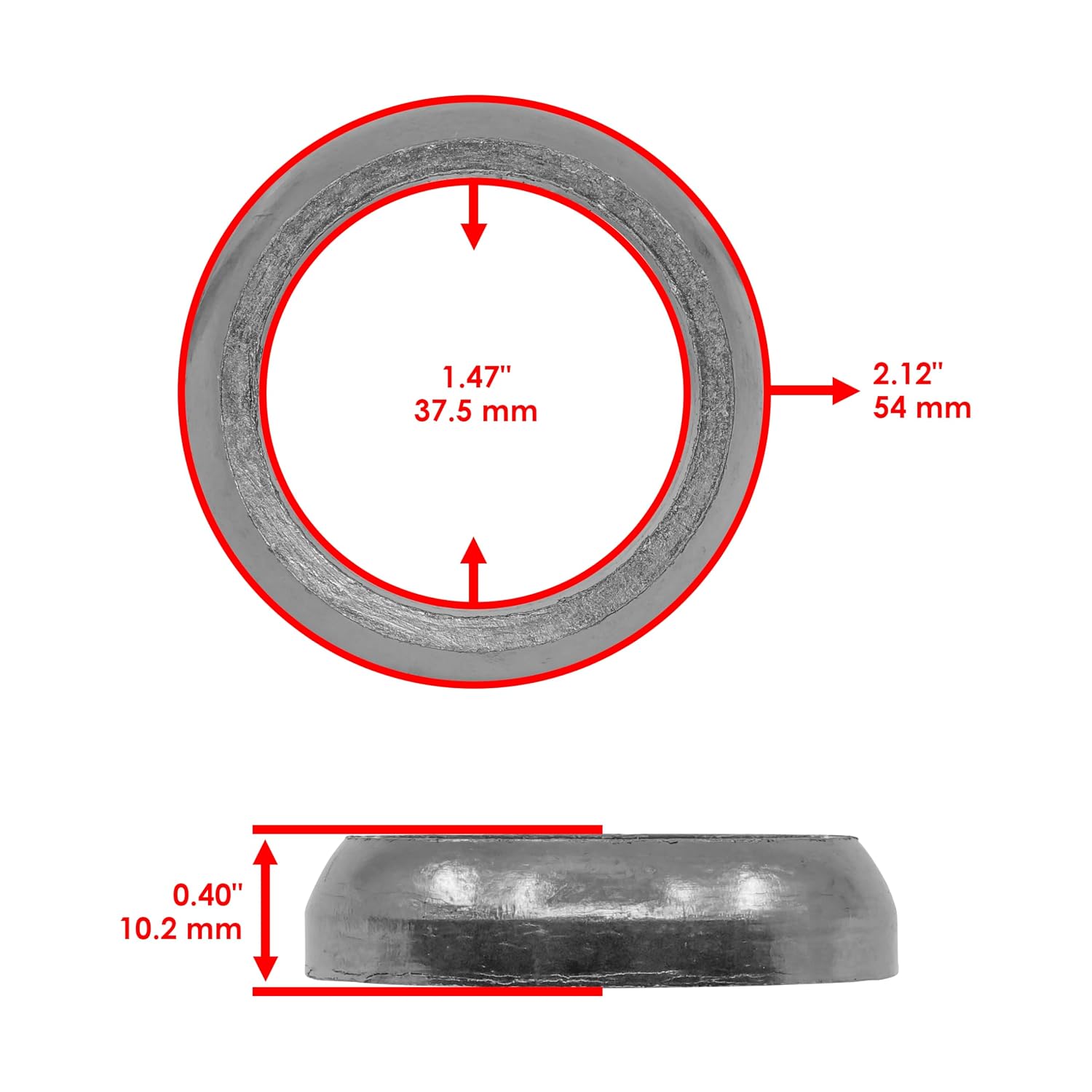 Caltric Muffler Gasket Donut Seal Compatible with Polaris Widetrak 550 LX 2016 2017 2018 2019/5243517