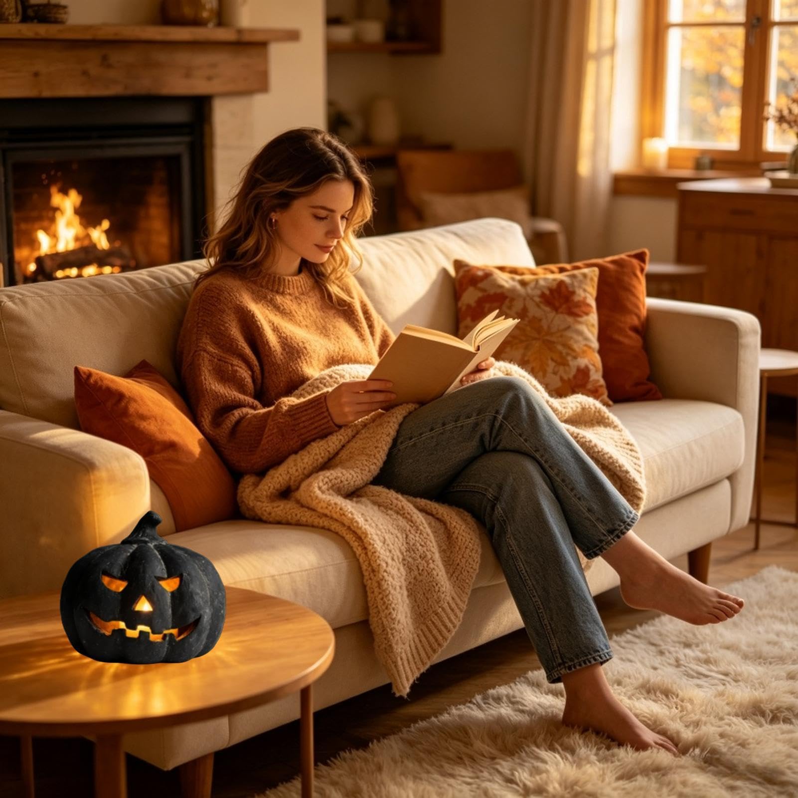 Generisch Decorazione a di Halloween, spaventosa statua autunnale in