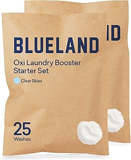 Sponsored Ad - BLUELAND Oxi Laundry Booster Powder Refill 2 Pack - Plastic-Free & Eco Friendly Oxy Cleaner - Plant Based S...