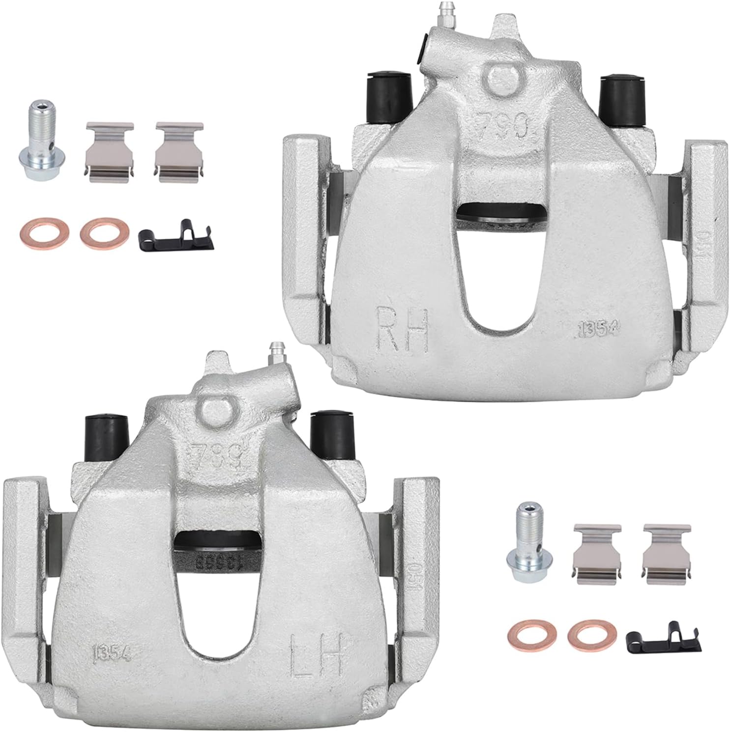 SCITOO Front Left+Right Brake Calipers With Bracket 18B4948 18B4949 Compatible For Ford For Focus 2004-2007