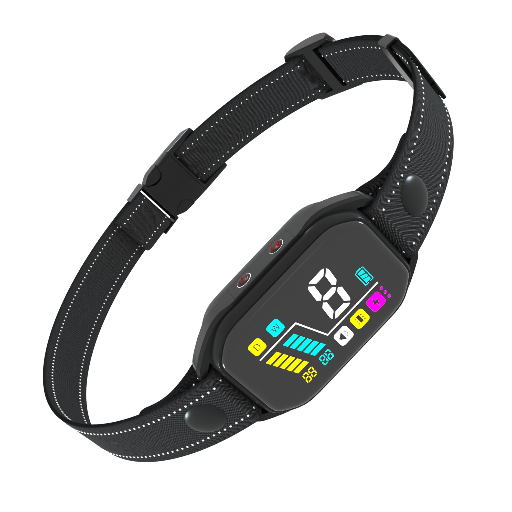 Meloive Collar Antiladridos Automático para Perros,Detección Inteligente de Ladridos,Sensibilidad Ajustables,Resistente al Agua y Recargable,Negro