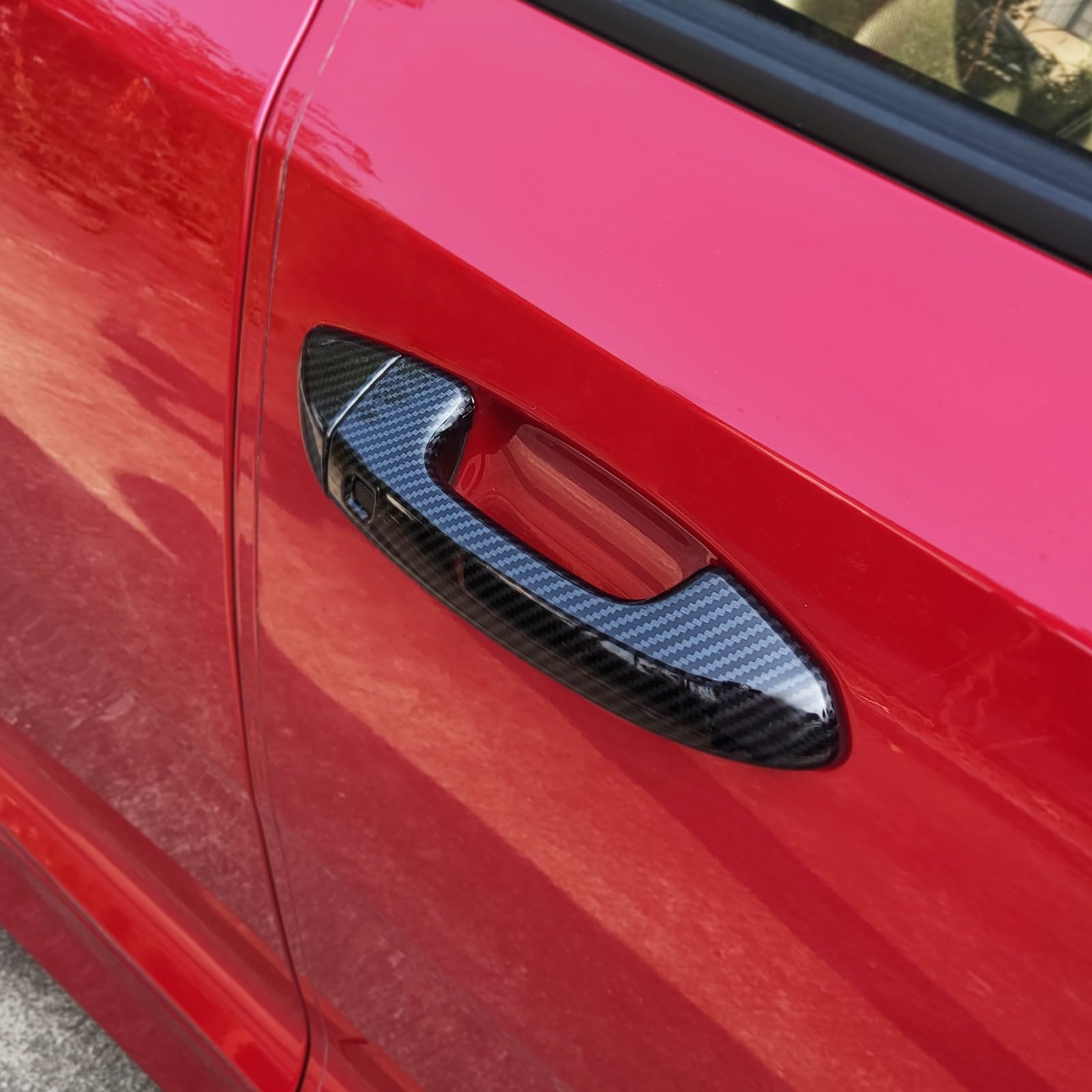 YOUTOOCAR 8PCS Door Handle Covers Compatible with Kia Stinger 2018-2023 Accessories (Carbon Fiber Pattern)